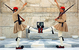  Evzones At The Memorial To The Unknown Soldier