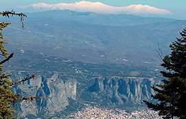 Meteora And Olympos Mountain