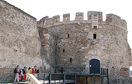 Byzantine Walls Of The Upper City Of Thessaloniki
